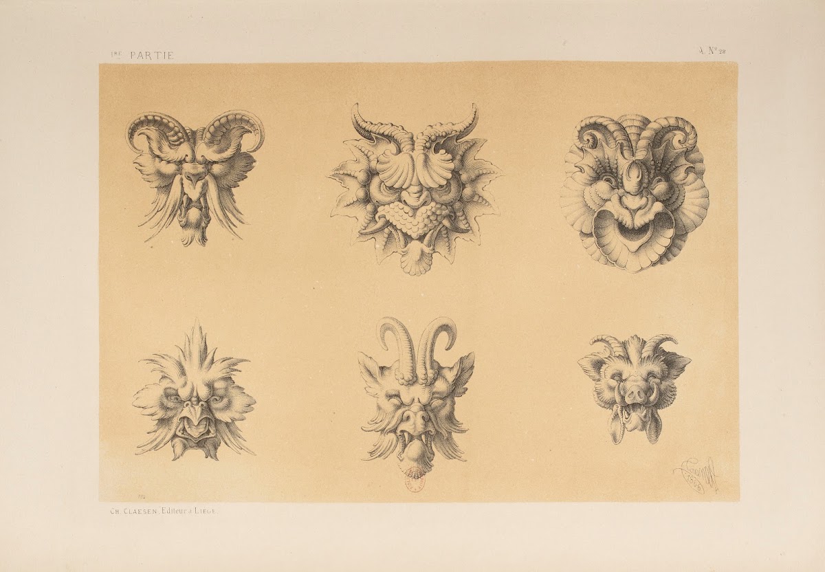 Mascarons chimériques 1866