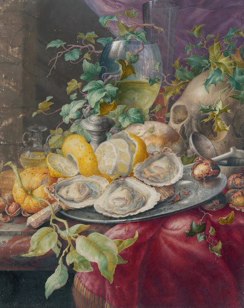 Vanitas Still Life With Oysters And Skull 1677   1726