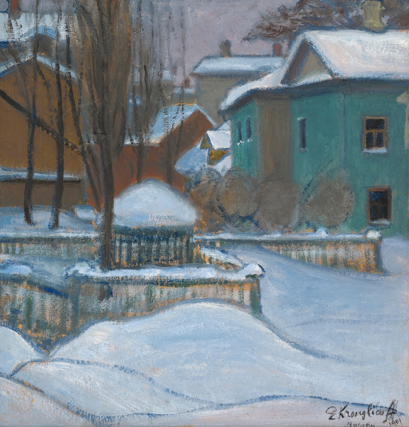 View Of Moscow Under Snow 1901