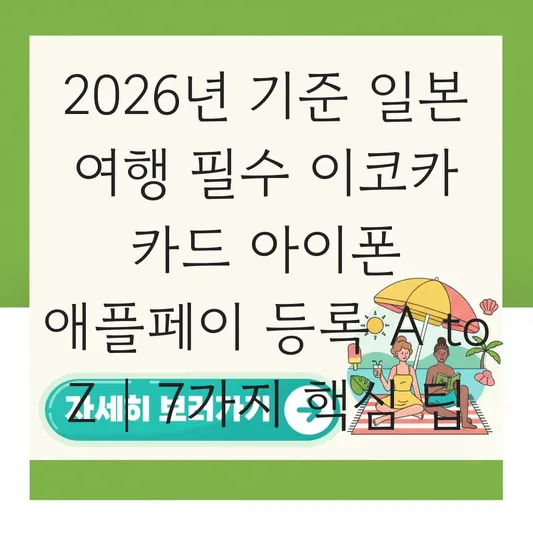 일본 여행 필수 이코카 카드 아이폰 애플페이 등록 및 잔액 충전 방법 총정리 대표 이미지