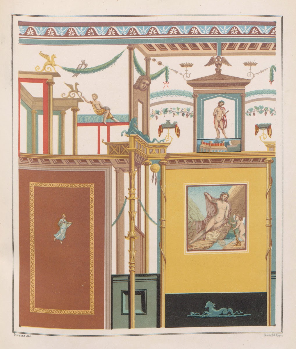 The most beautiful walls in Pompeii Pl11 1877