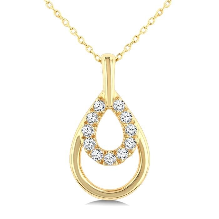 Pear Shape Petite Diamond Fashion Pendant