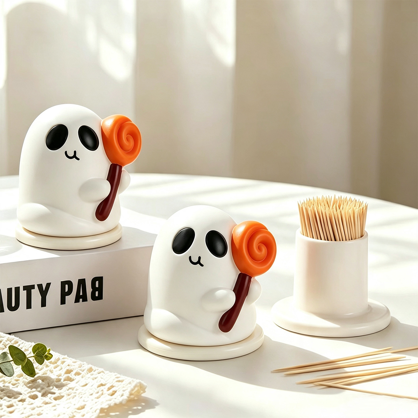 Toothpick box made of ABS, ghost shape