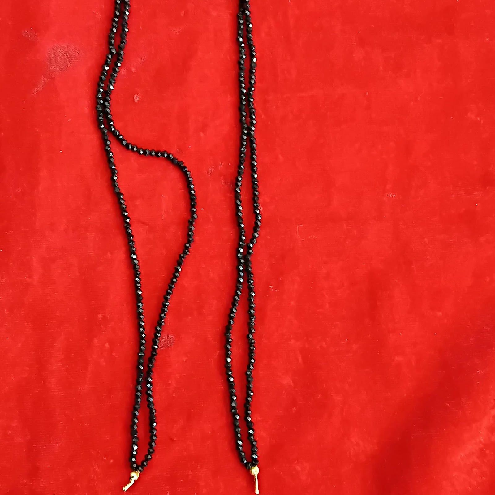 36 Inch Double 3Mm Black Crystal Dhaga Mangalsutra-1
