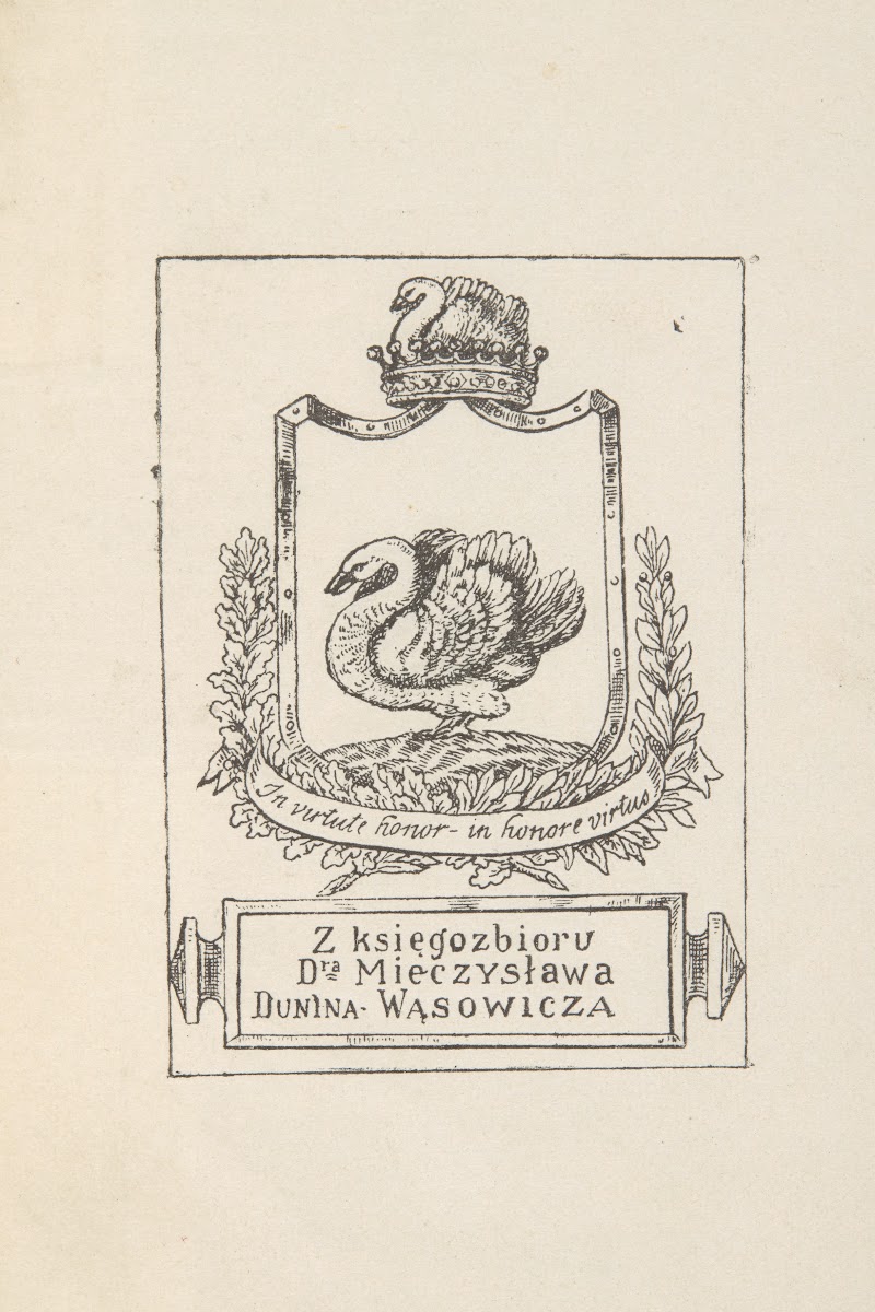 Ekslibris Mieczysława Dunin Wąsowicza 18491913 1890 1900