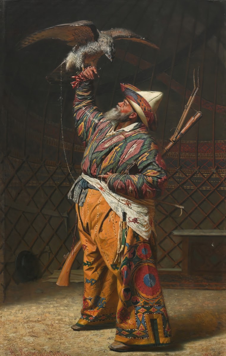 A Rich Kirghiz Huntsman with a Falcon 1871
