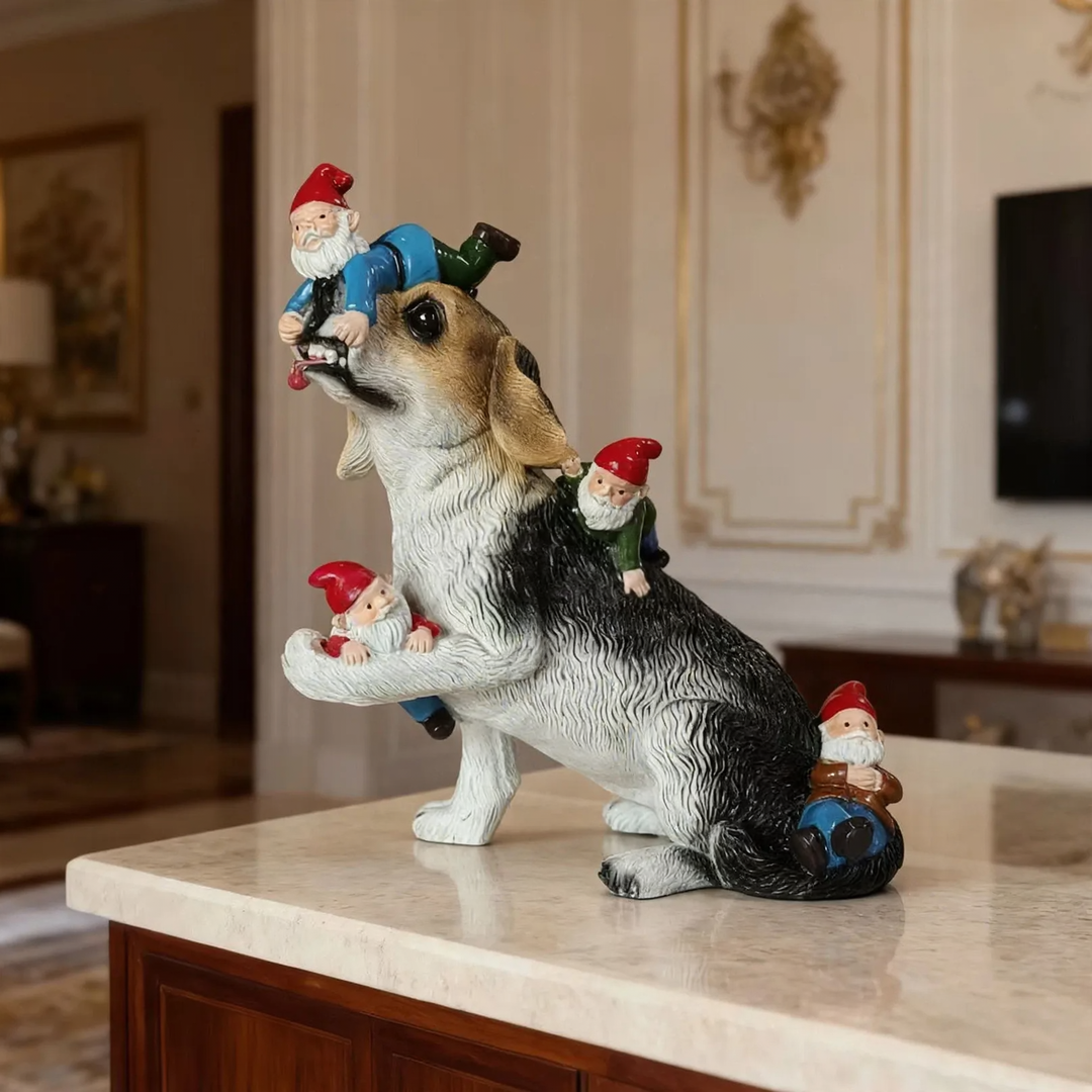 Decorative Gnome Figure with Animal Motif