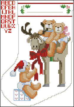 DIM00114 Santa's Helpers Baby Stocking