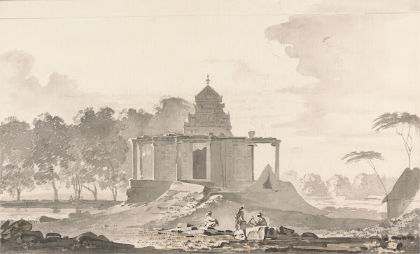 One of the Five Pagodas built by the Rajah Tullojee