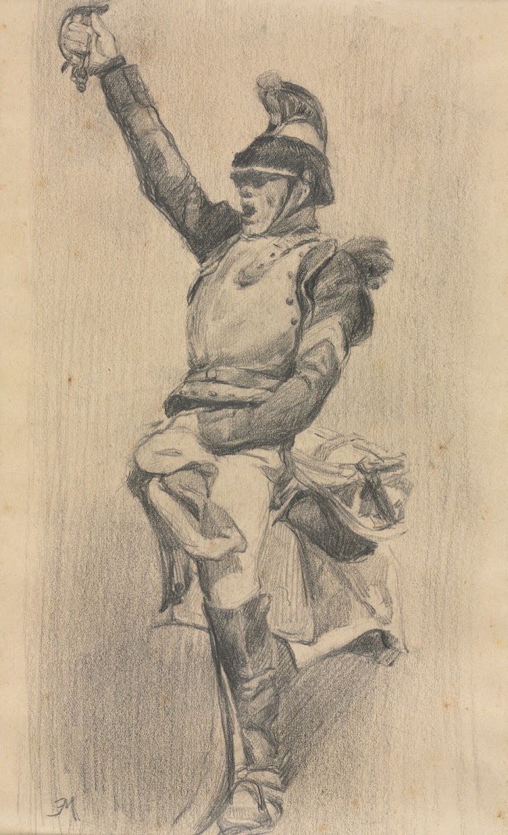 Soldier with Upraised Arm c 1870