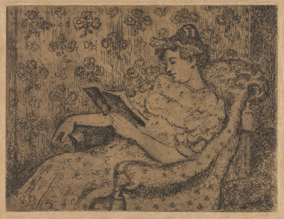 Woman Sitting Reading 1905
