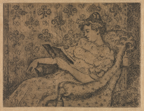 Woman Sitting Reading 1905