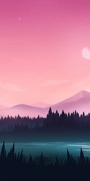 Peaceful Lake Minimal 4K Wallpaper Background