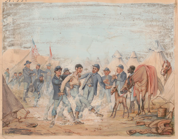 Camp Of The Thirty Second Regiment Indiana Volunteers Company A Near Stones Rive