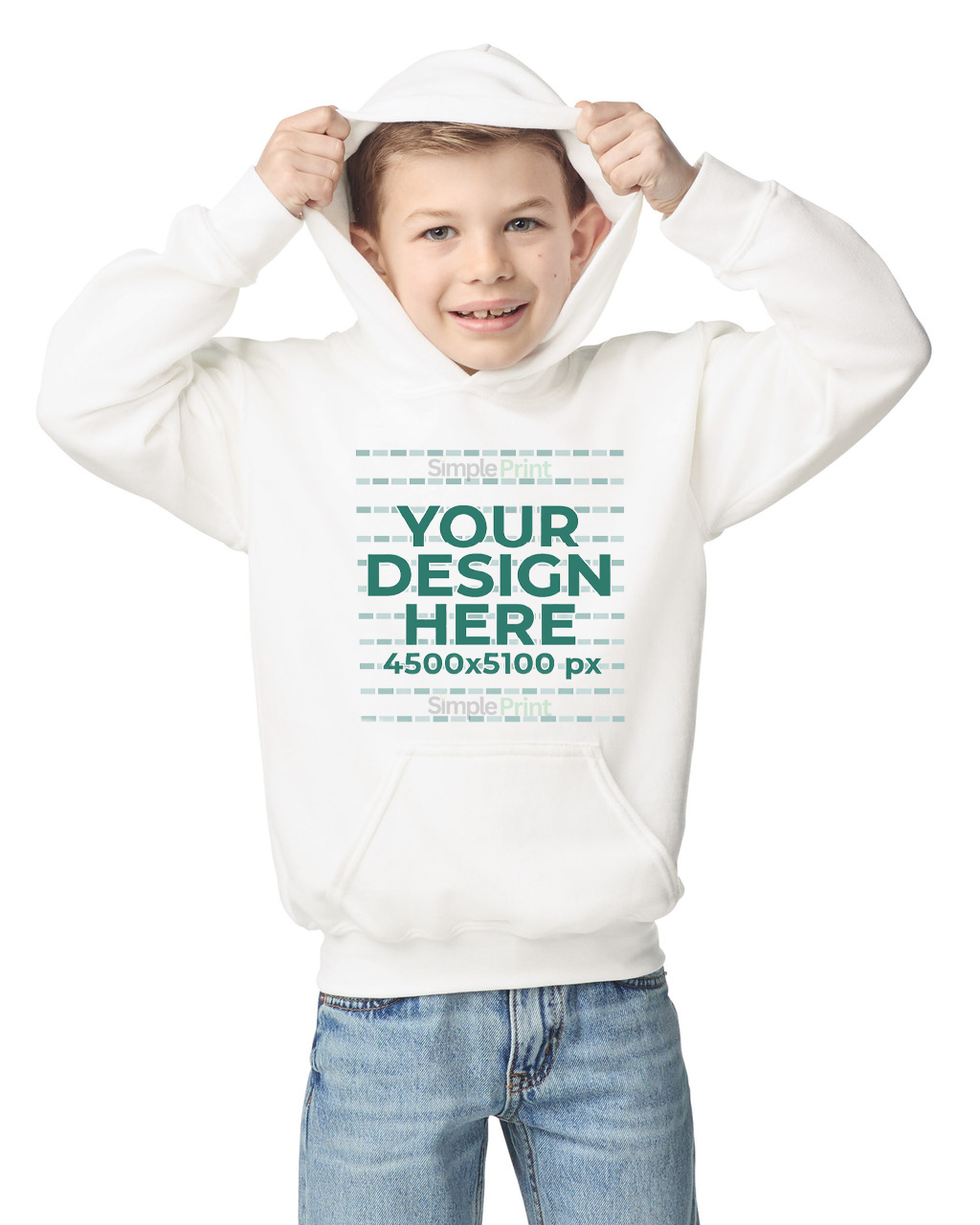 Gildan 18500B (US) - Youth Heavy Blend Hooded Sweatshirt (DTG)