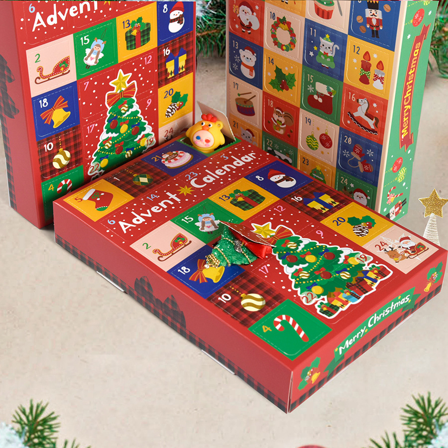 DIY-Adventskalender-Box mit 24 Fächern für Überraschungen