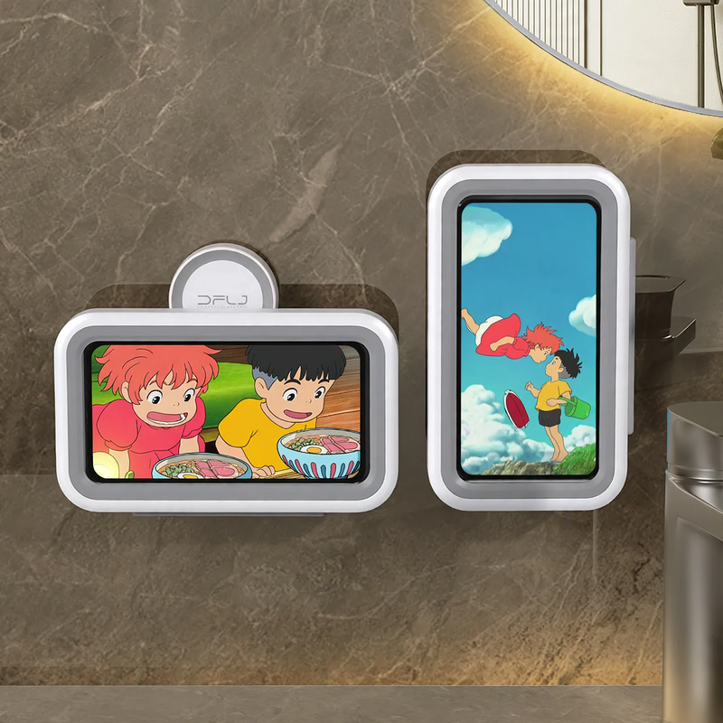 Rotatable bathroom phone holder, waterproof