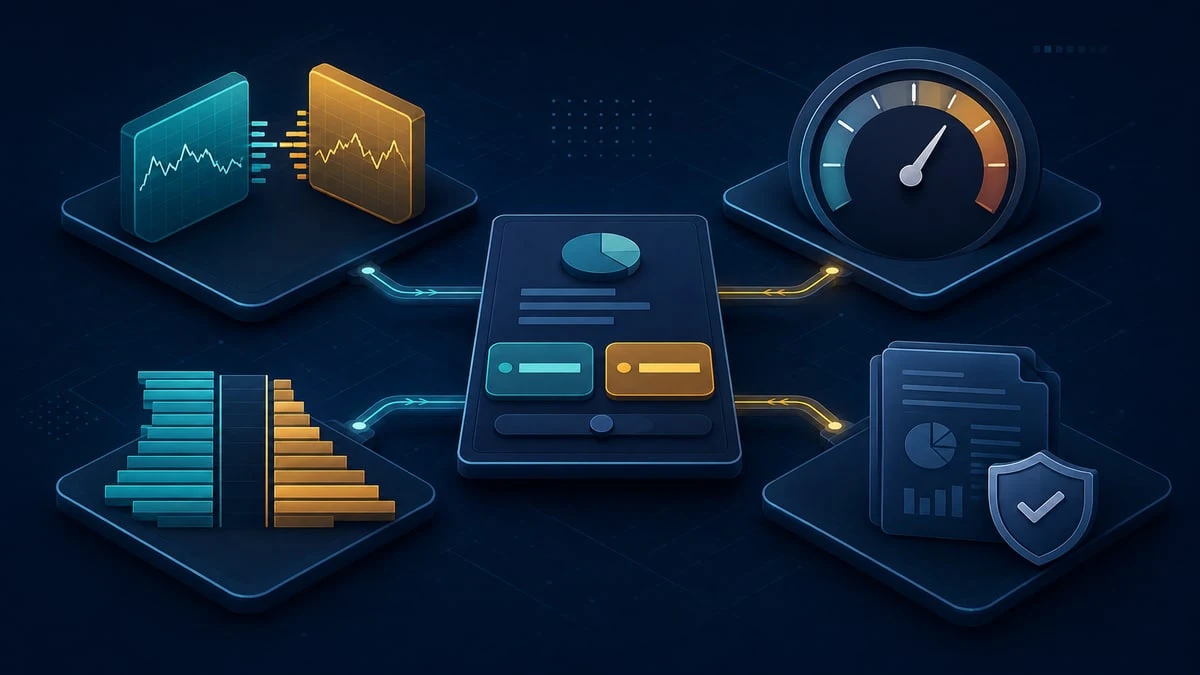 ETF order decision hub connecting spread, NAV, market depth, and product disclosure checks