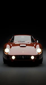 Classic Ferrari Sports Car Front View Dark Studio