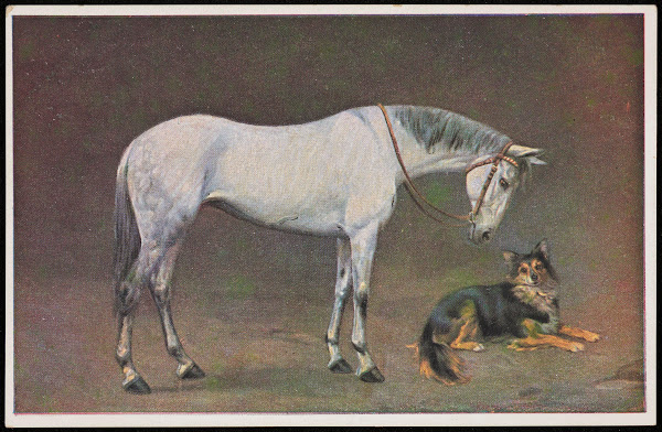 Horse and dog 20th century