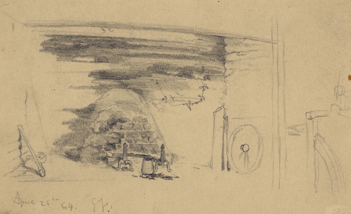Fireplace in Negro hut 1864