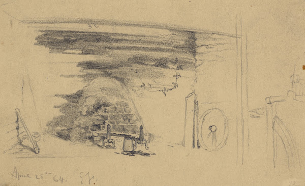 Fireplace in Negro hut 1864