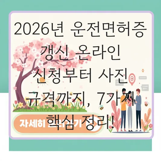 운전면허증 갱신 온라인 신청 및 준비물 사진 규격 대표 이미지