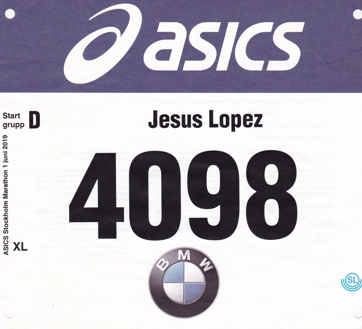 Dorsal de Stockholm Marathon