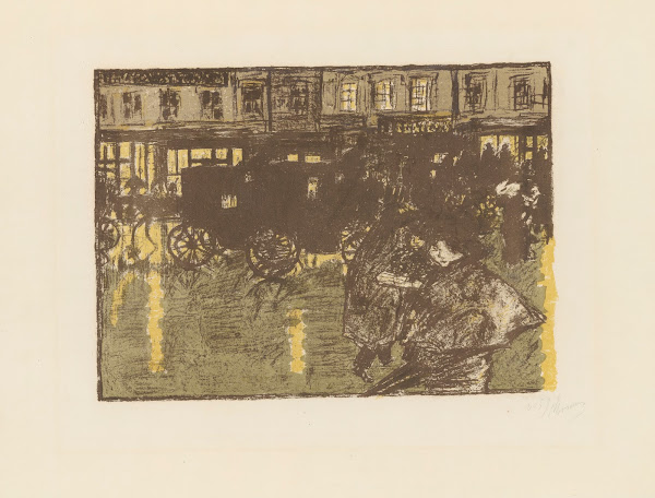 Rue le soir sous la pluie 1899