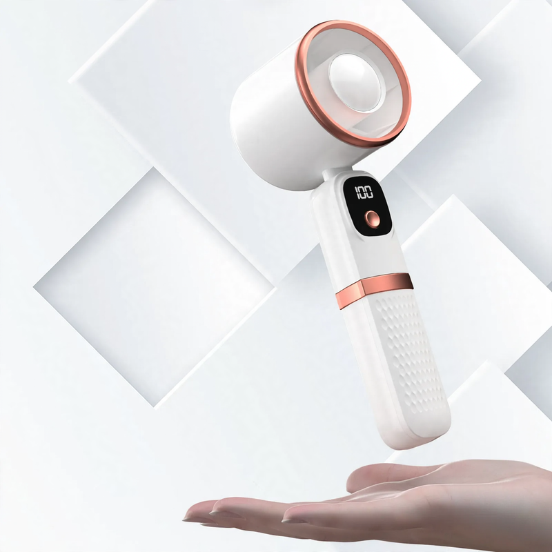 Portable handheld fan with integrated power bank