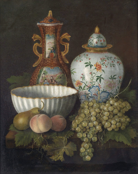 Stillleben Mit Früchten Und Ziergegenständen c1890