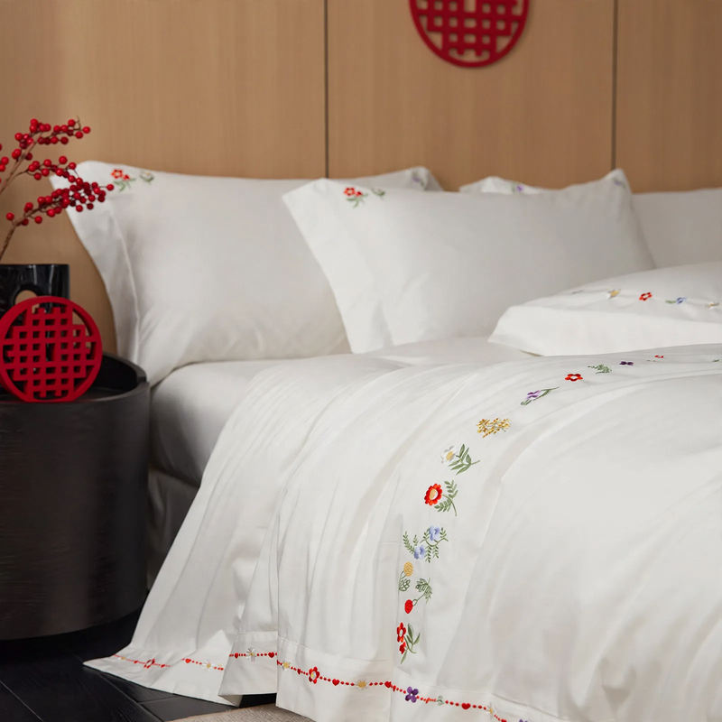 Wedding Bedding Set, 4-piece, Cotton