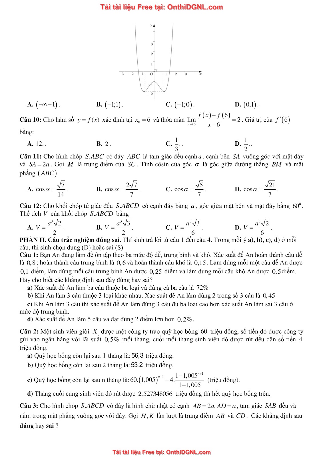 32 đề phát triển minh họa môn toán - có đáp án