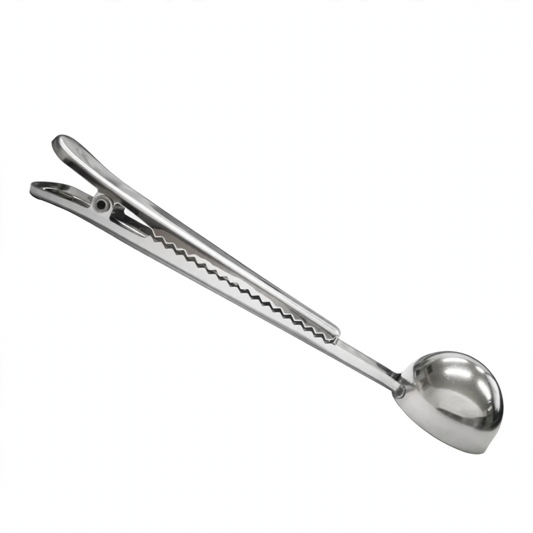 2-in-1 Coffee Spoon and Clip in Stainless Steel