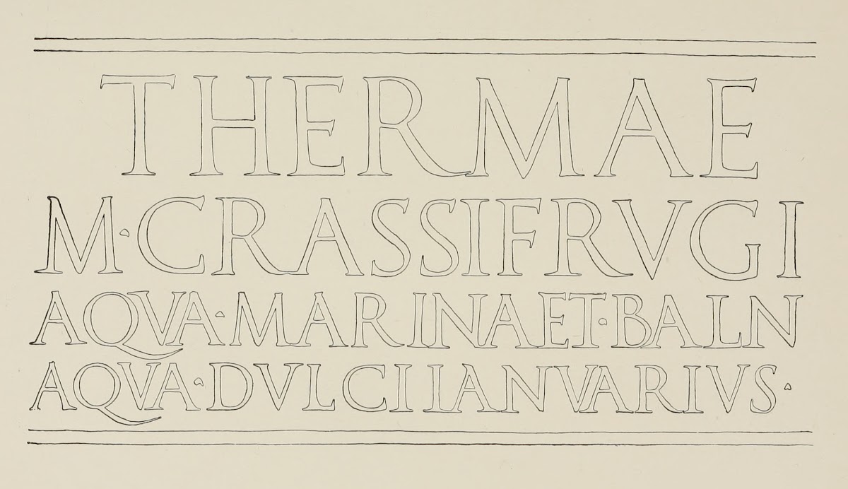 Classic Roman Inscription in Marble 1902
