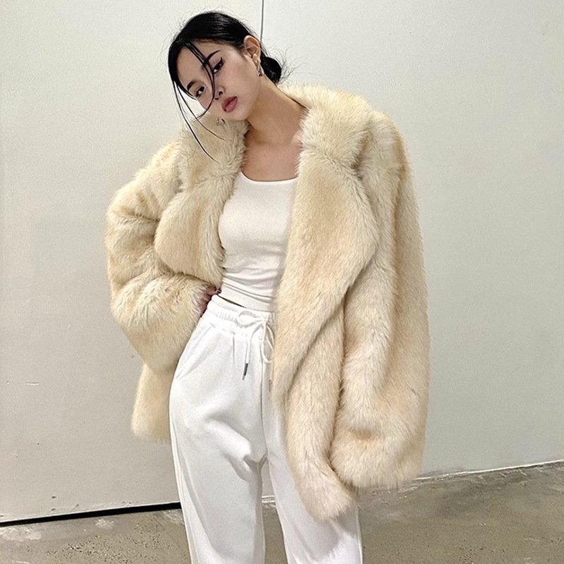 Women's Fur Coat, Mid-Length, Faux Fur, Winter