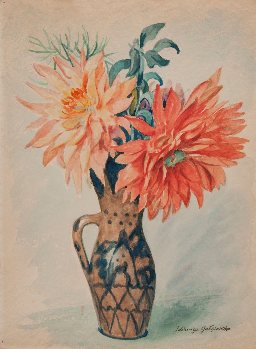 Asters in a vase 1940s