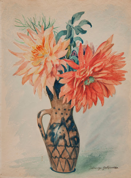 Asters in a vase 1940s