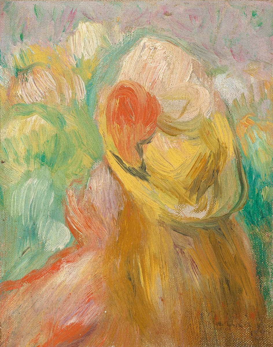 Petite fille au chapeau jaune