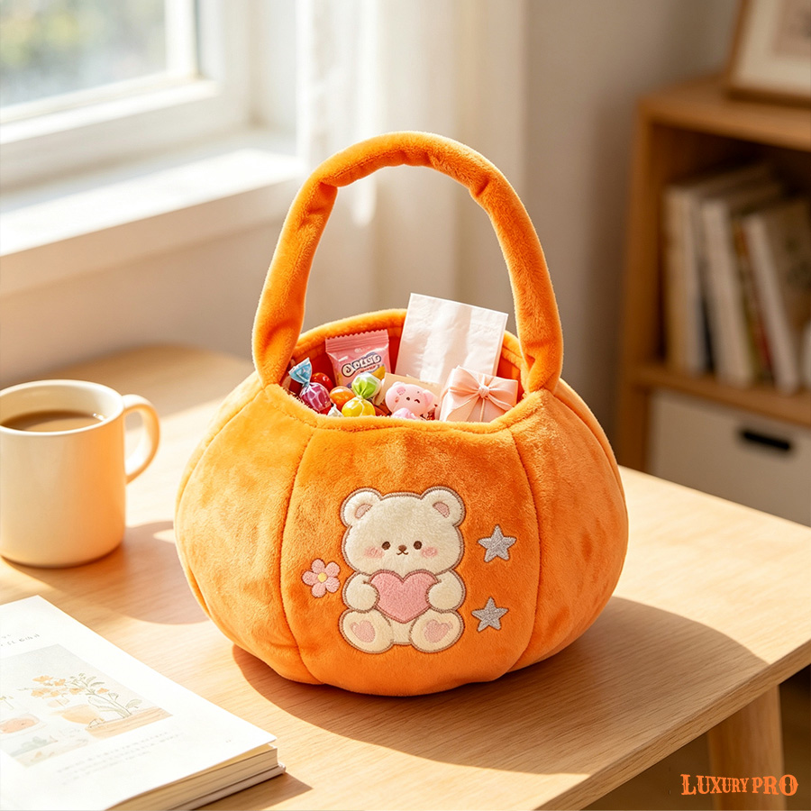 Halloween Pumpkin Hand Basket‑Multicolor