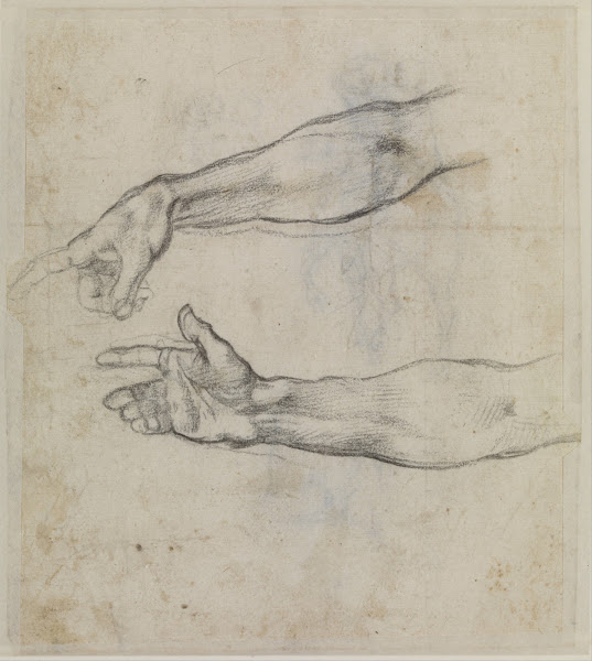 Studies of an outstretched arm for the fresco The Drunkenness of Noah in the Sis