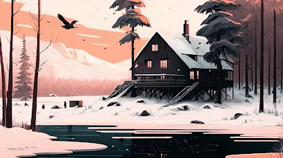 Nature, Tree, Minimal, Snow 2K iPhone Wallpaper Background