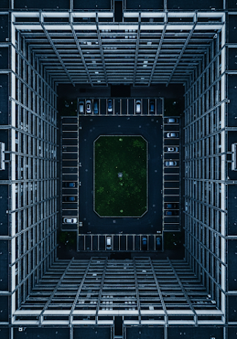 Drone View of Courtyard Parking