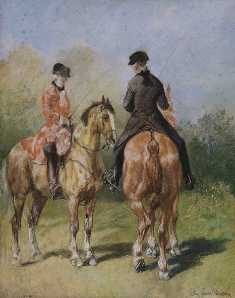 Deux cavaliers en costume Louis XV  19th century