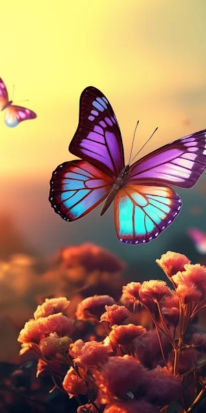 Ai Art, Illustration, Butterfly, Colorful, Depth Of Field 5K Wallpaper Background