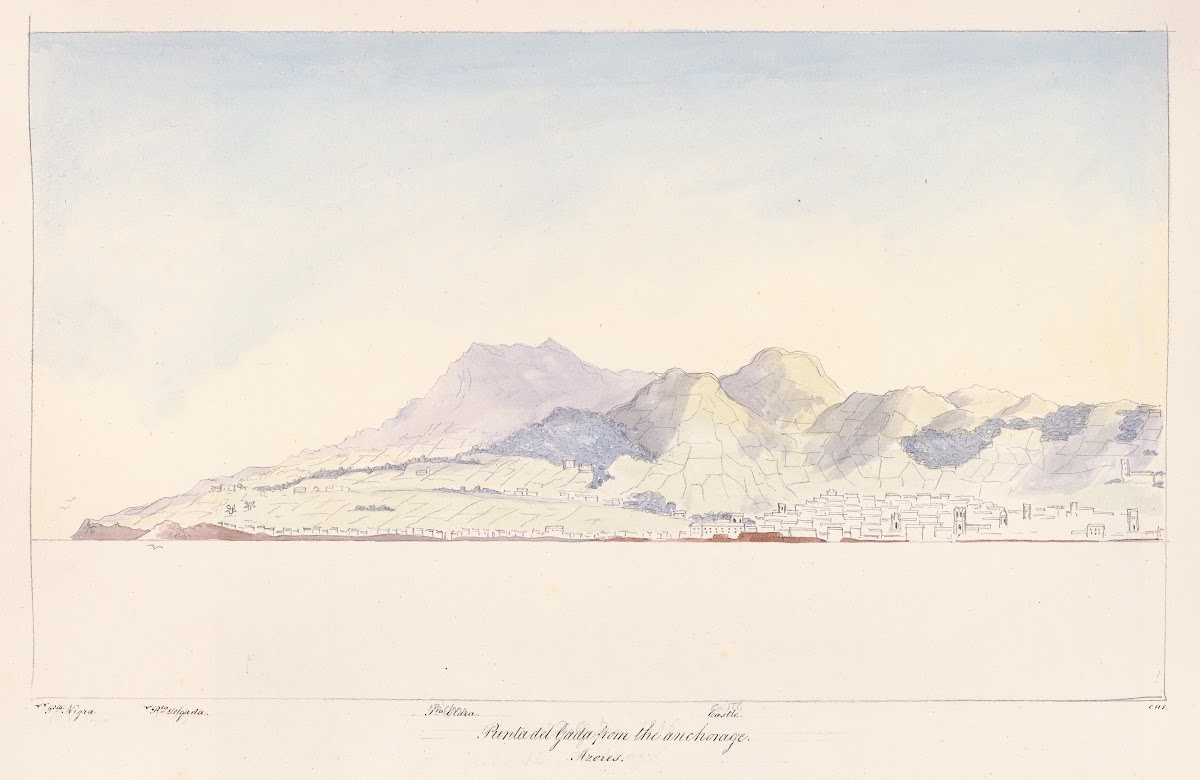 Punta del Gada from the Anchorage Azores