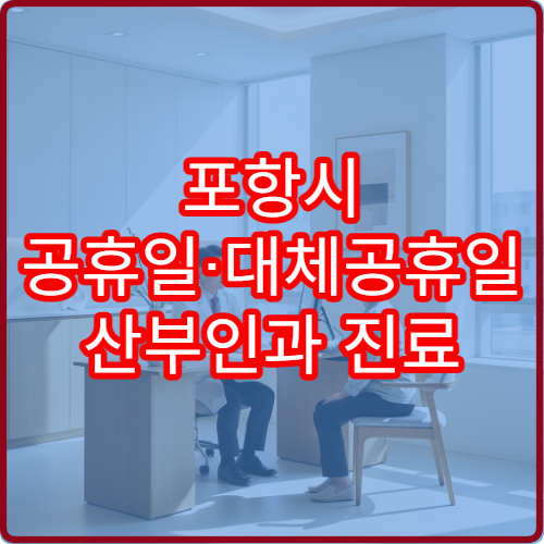 포항시 공휴일·대체공휴일 산부인과 진료 여성질환 상담 가능