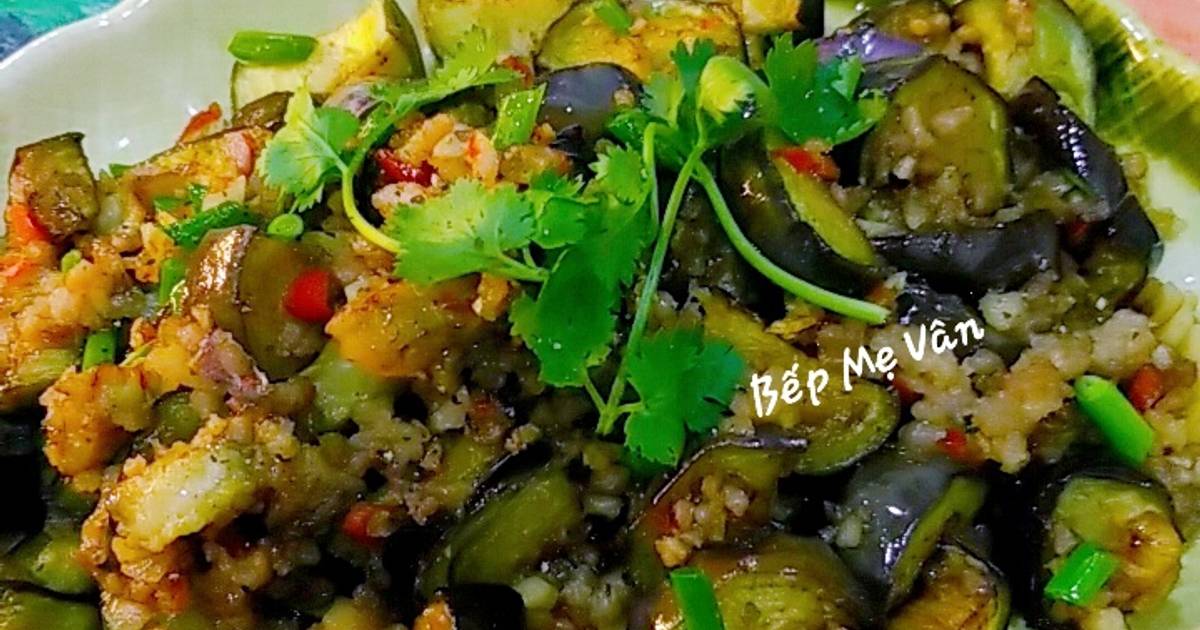 Cà tím chiên sốt thịt băm