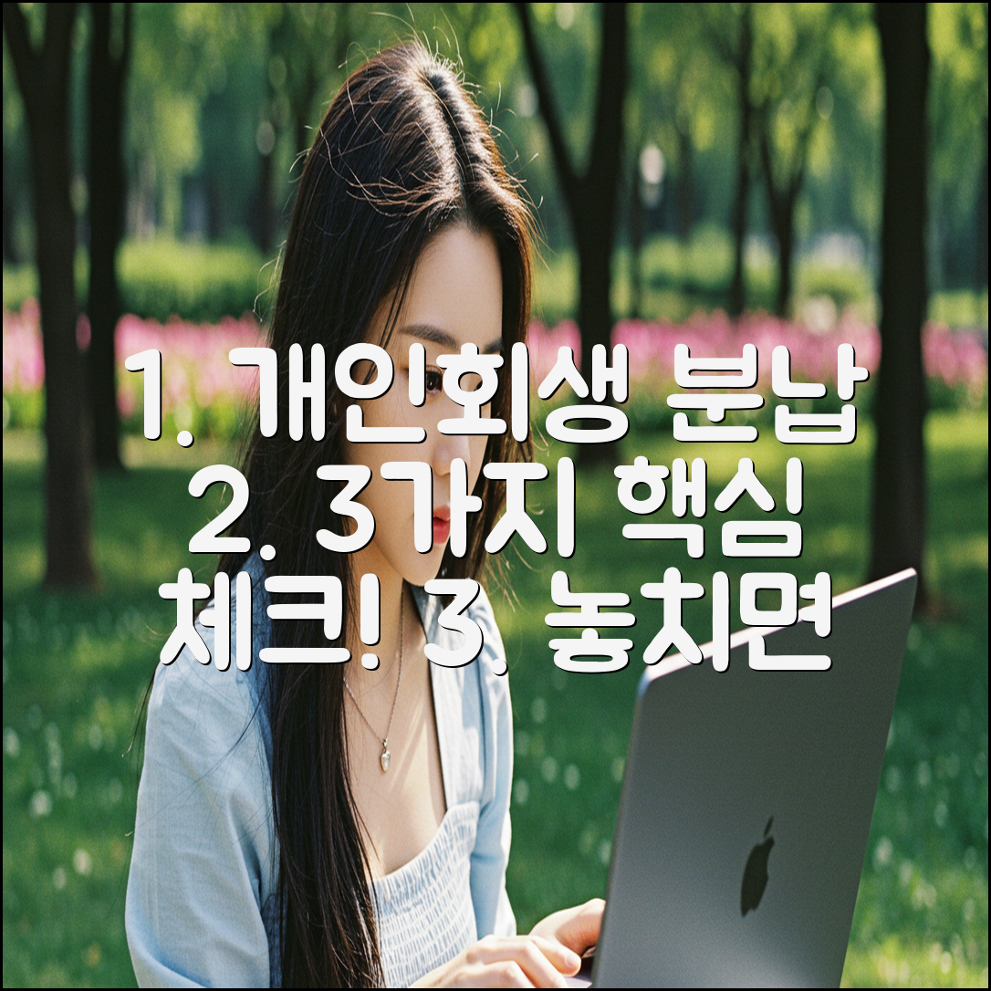 개인회생 분납, 3가지 적정성 체크!