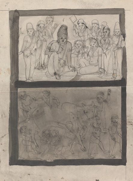 Mahadeva and Parvati Playing Chaupar